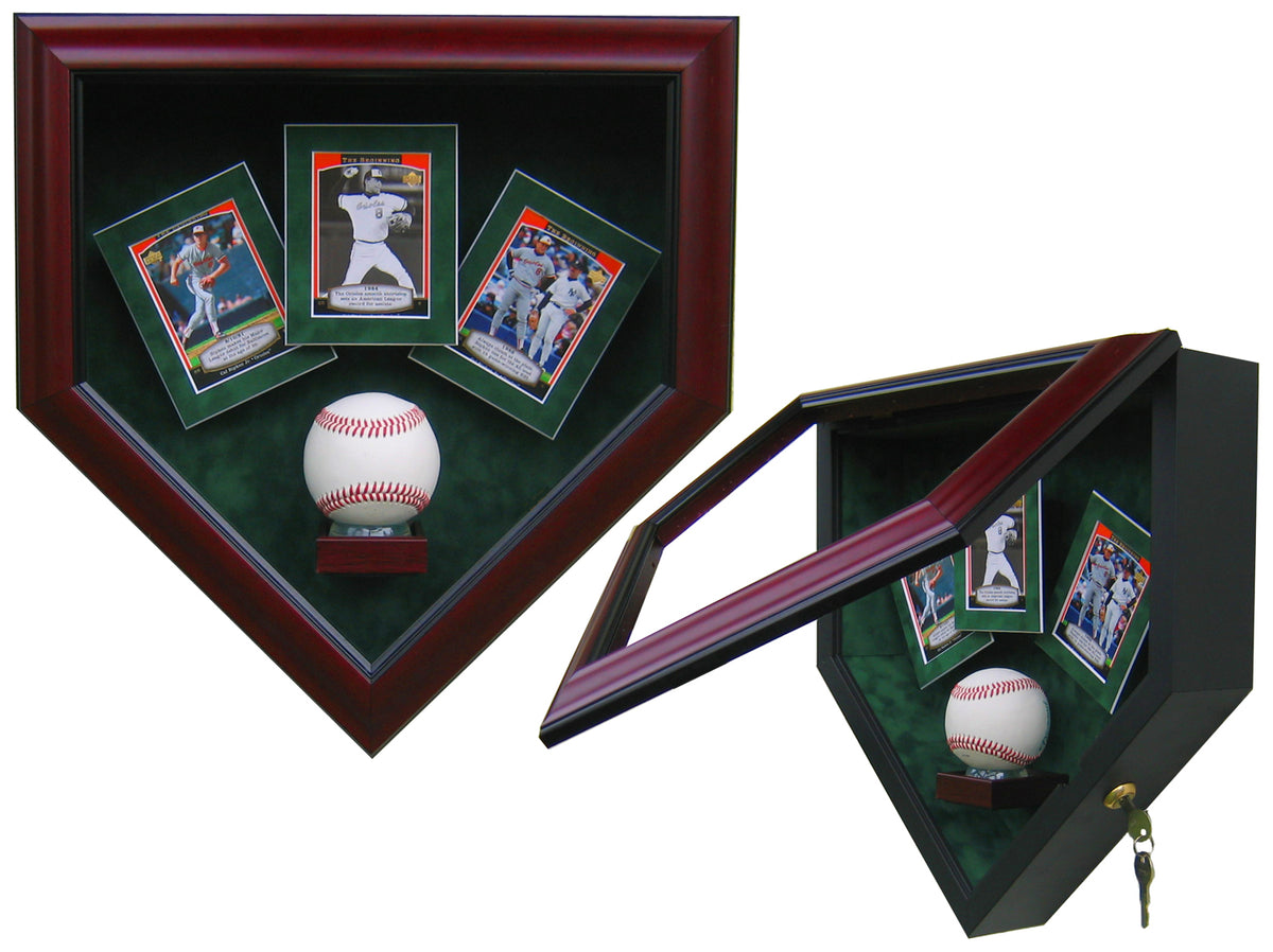 baseball card display case plans 1 with 3 Cards Homeplate Shaped – Homeplate Heroes Size:Lugia Teferi's Protection or various sports cards Disney Lorcana TCG The