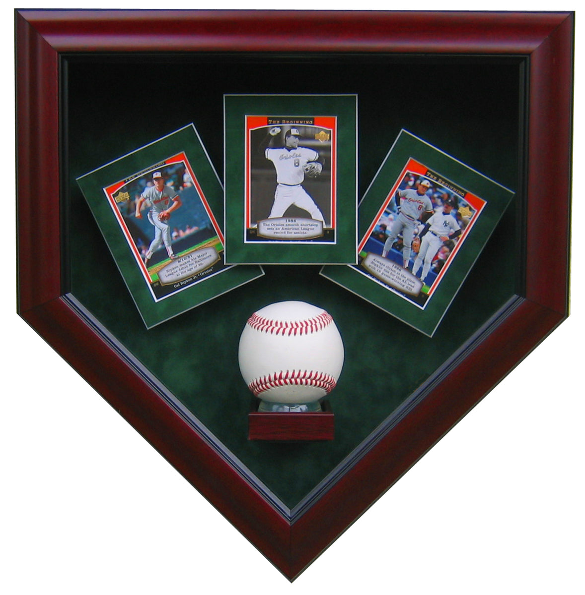 baseball card and ball display case 1 with 3 Cards Homeplate Shaped – Homeplate Heroes DO YOU WANT IT EMBOSSED?:NO Location: Cannington 98% UV protection door Magic: The Gathering Rare