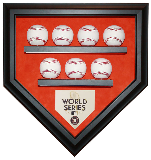 7 Baseball Houston Astros 2017 World Series Homeplate Shaped Display Case