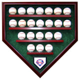22 Baseball Team Homeplate Shaped Display Case