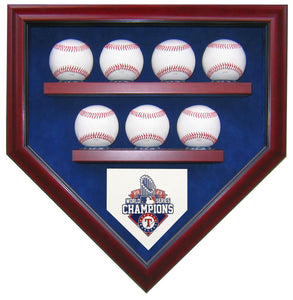 7 Baseball Texas Rangers 2023 World Series Homeplate Shaped Display Case