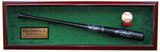 Baseball Bat, Baseball and Nameplate Display Case