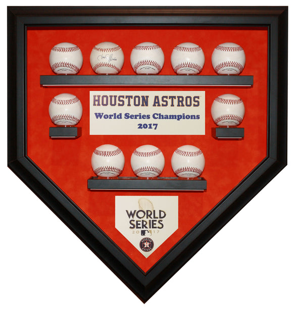 10 Baseball Houston Astros 2017 World Series Homeplate Shaped Display Case