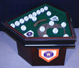 Houston Astros 2017 World Series 18 Baseball Homeplate Shaped End Table Display Case