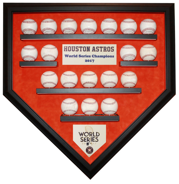 19 Baseball Houston Astros 2017 World Series Homeplate Shaped Display Case