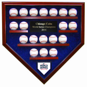 19 Baseball Chicago Cubs 2016 World Series Homeplate Shaped Display Case