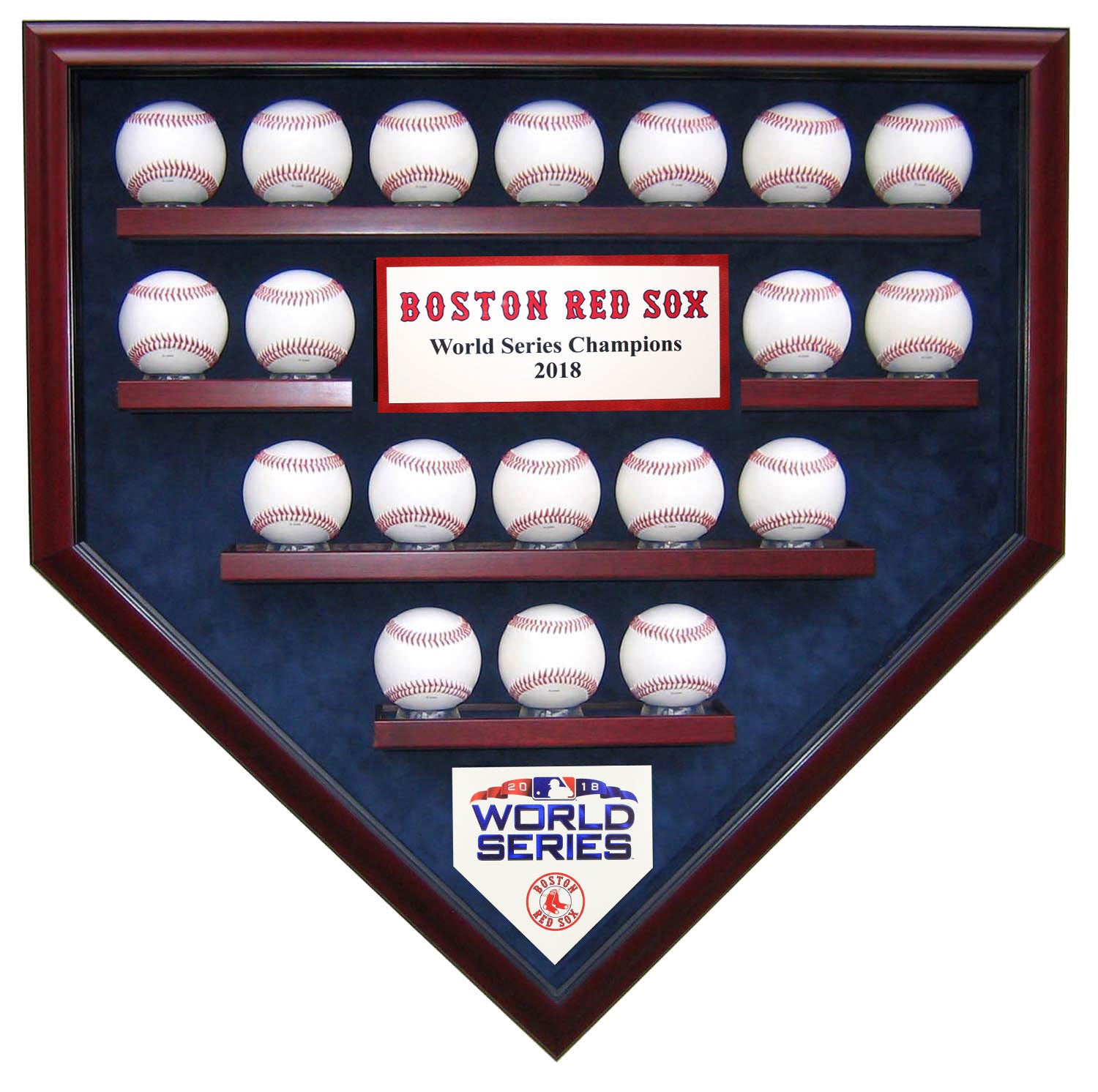 19 Baseball Boston Red Sox 2018 World Series Homeplate Shaped