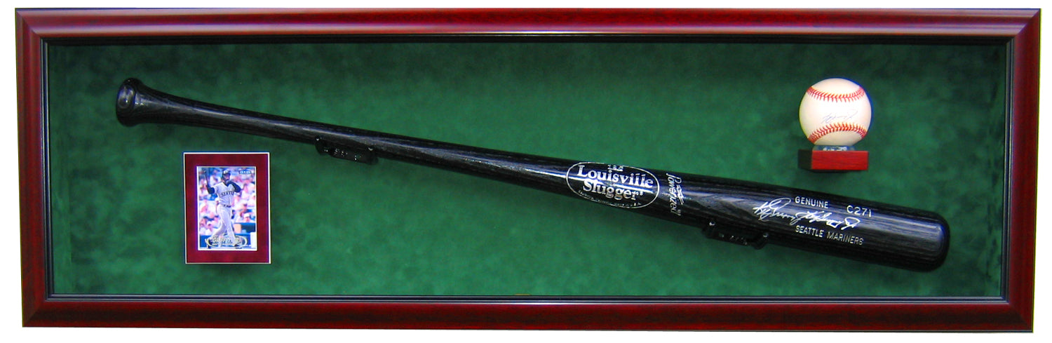baseball card and ball display case Baseball Bat, Baseball and Card Display Case – Homeplate Heroes