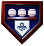 3 Baseball Houston Astros 2022 World Series Homeplate Shaped Display Case
