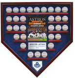 30 Baseball w/SI Houston Astros 2022 World Series Homeplate Shaped Display Case