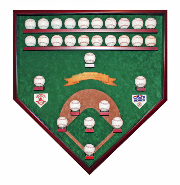 25-29 Baseball Boston Red Sox 2018 World Series Homeplate Shaped Display Case
