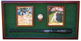 Baseball Bat with Baseball and (2) 8x10 Photos Display Case