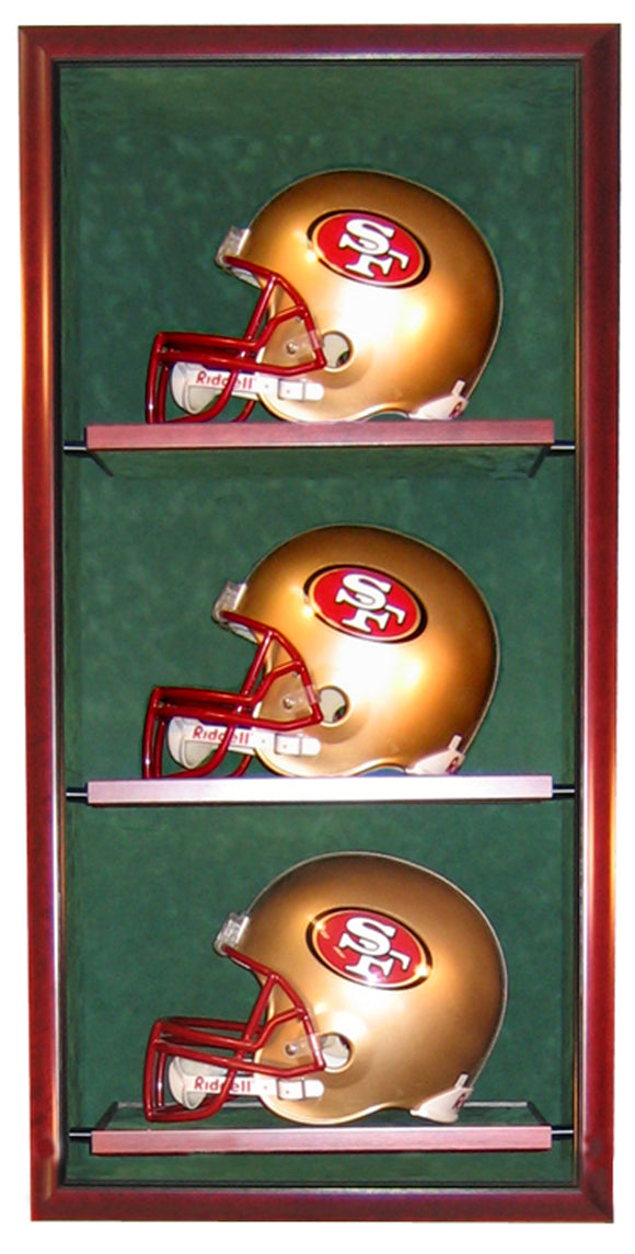 3 Full Size Football Helmet Display Case