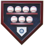 7 Baseball Team Homeplate Shaped Display Case
