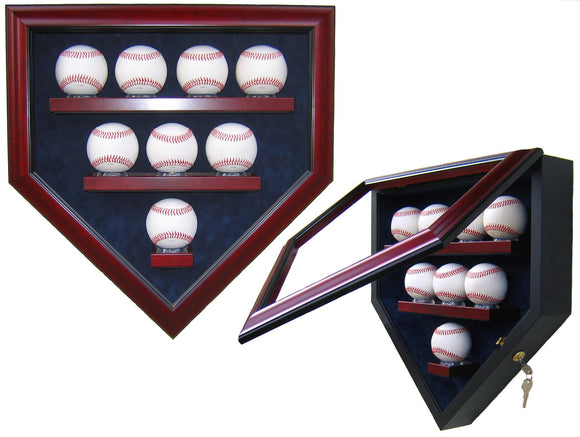 8 Baseball Homeplate Shaped Display Case