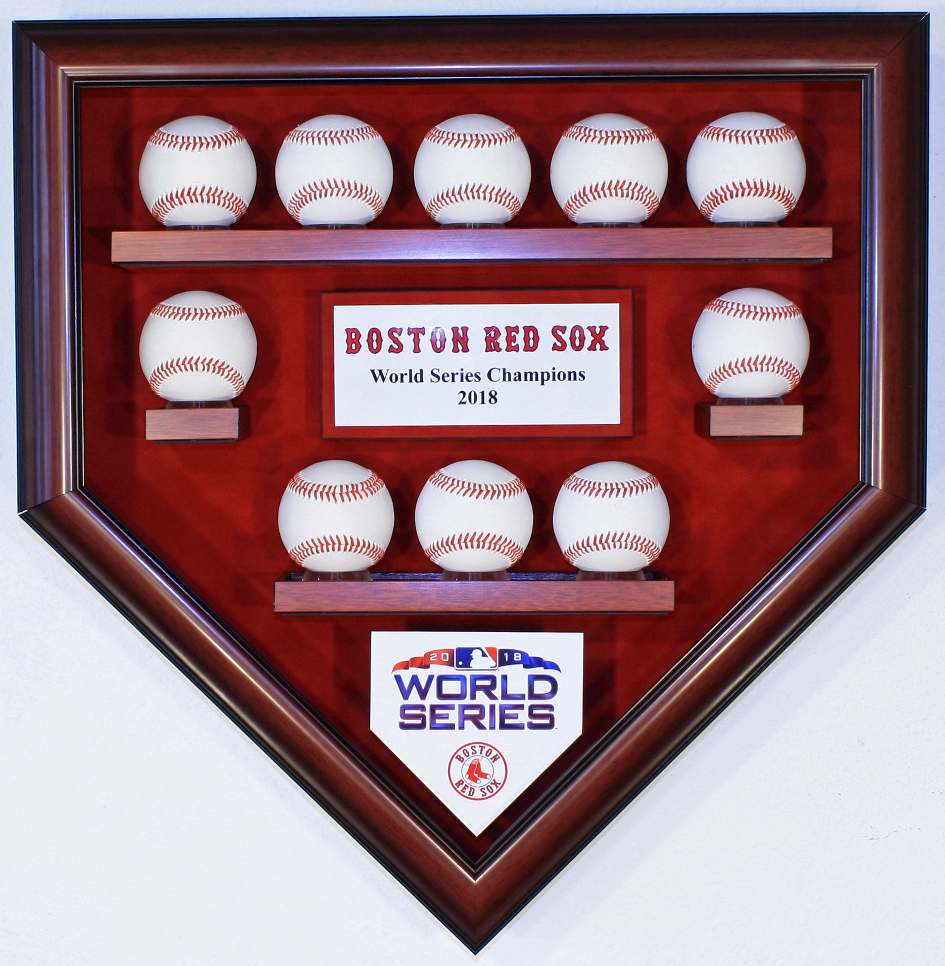 10 Baseball Boston Red Sox 2018 World Series Homeplate Shaped