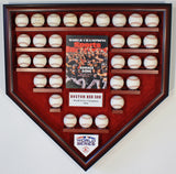 30 Baseball w/SI Boston Red Sox 2018 World Series Homeplate Shaped Display Case