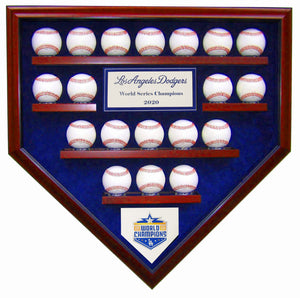 19 Baseball LA Dodgers 2020 World Series Homeplate Shaped Display Case
