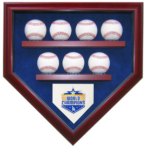 7 Baseball LA Dodgers 2020 World Series Homeplate Shaped Display Case