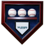 3 Baseball Team Homeplate Shaped Display Case