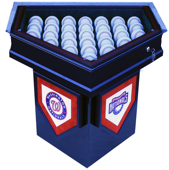 Washington Nationals 2019 World Series 30 Baseball Homeplate Shaped End Table Display Case